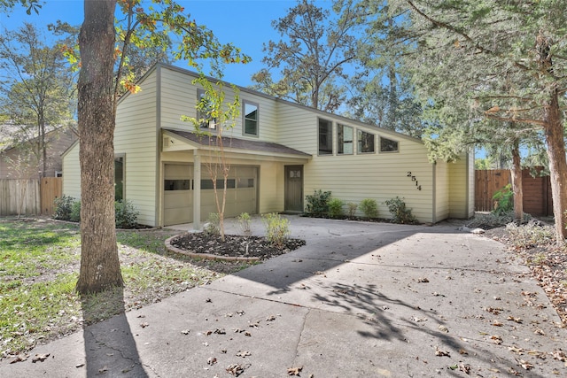 view of front of home featuring a garage