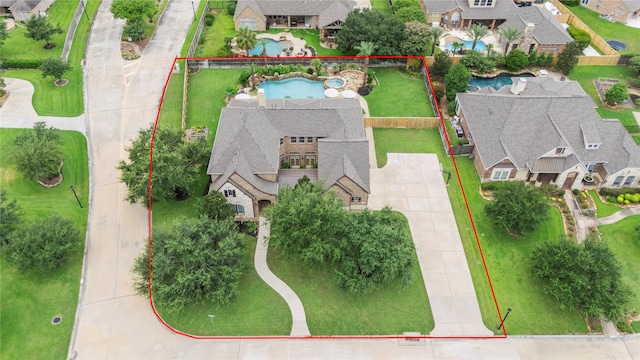 birds eye view of property