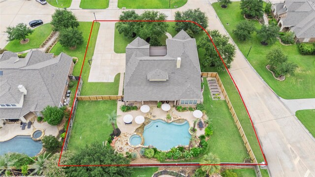 birds eye view of property