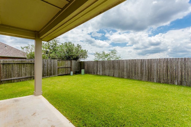 view of yard featuring a patio area