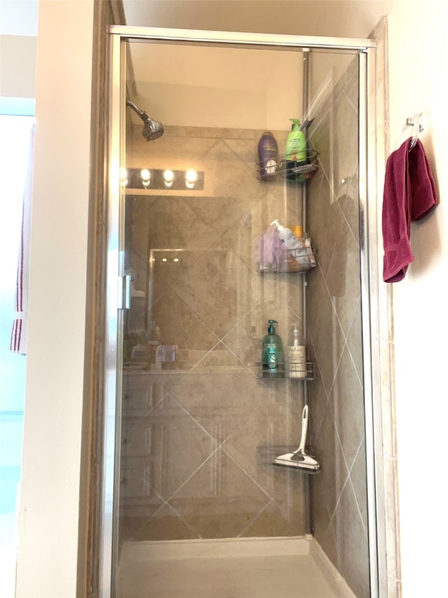 bathroom featuring walk in shower