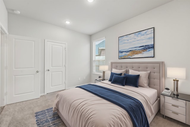 view of carpeted bedroom