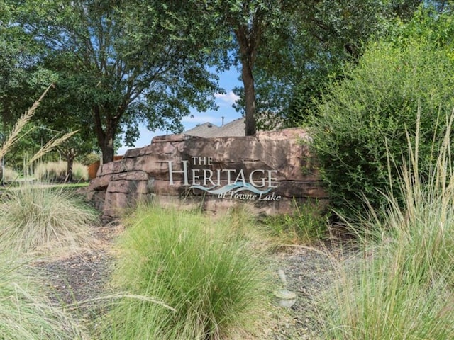 view of community sign