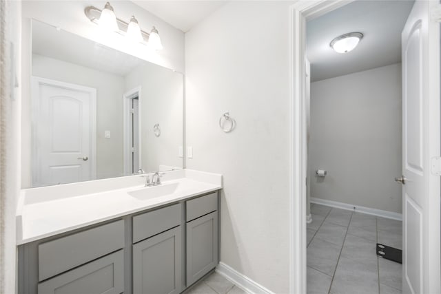 bathroom featuring vanity and tile patterned floors