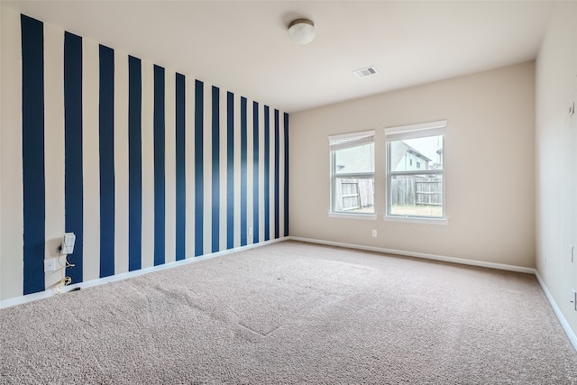 view of carpeted spare room