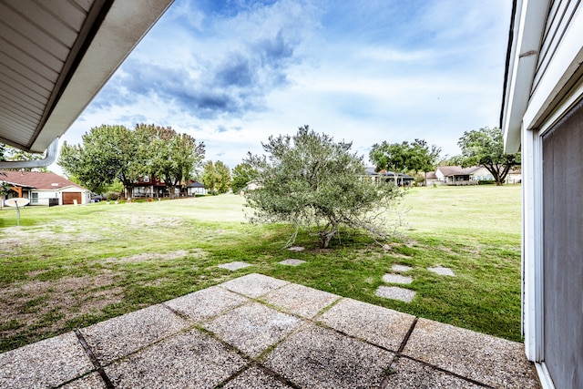 view of yard featuring a patio