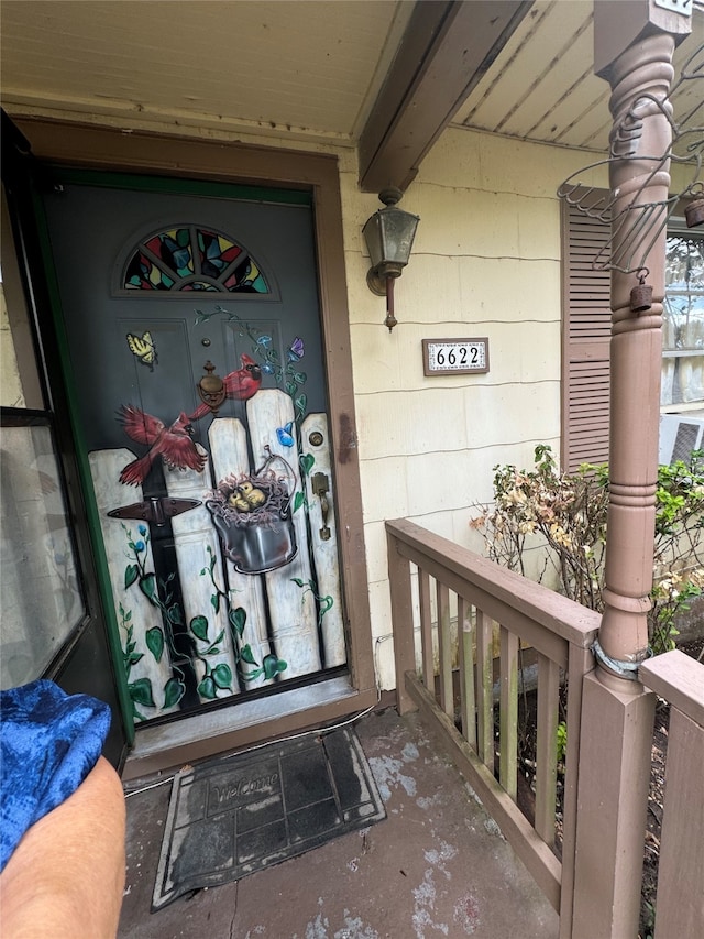 view of doorway to property