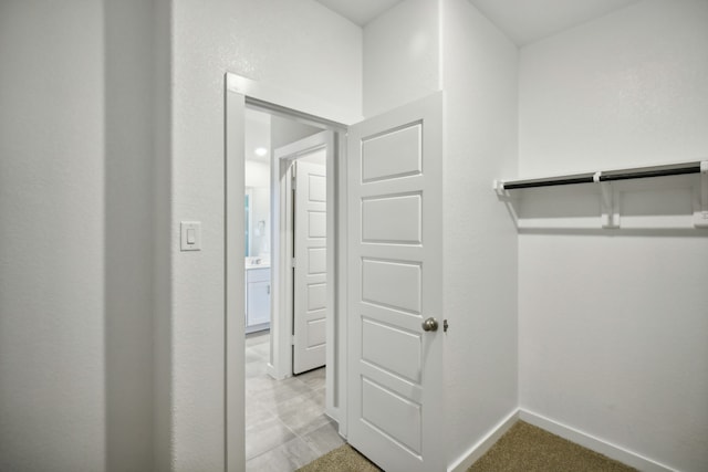 view of walk in closet