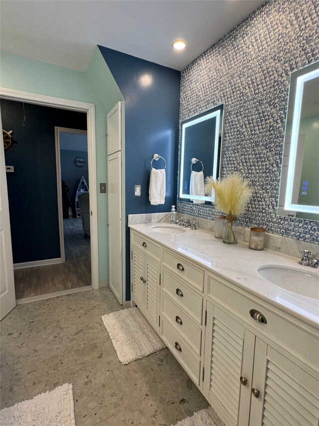 bathroom with vanity