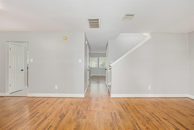 interior space featuring light wood-type flooring