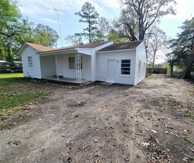 view of rear view of property