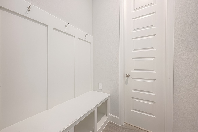 mudroom featuring light wood-type flooring