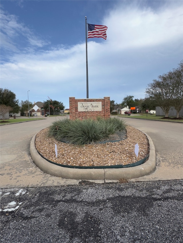 view of community sign