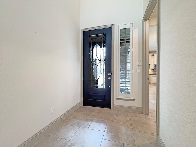 view of tiled foyer