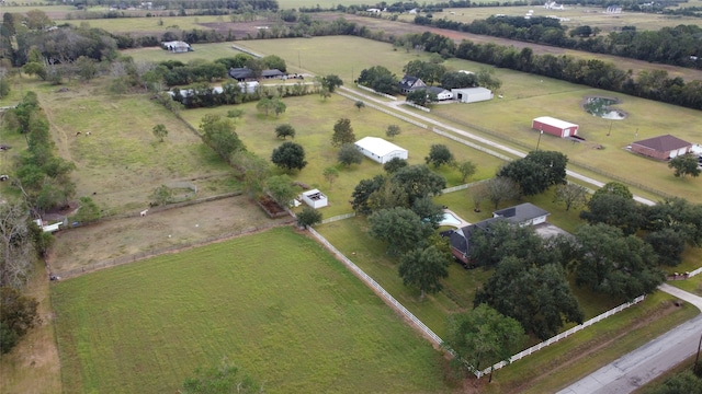 bird's eye view featuring a rural view