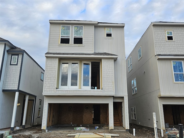 view of front property with a garage