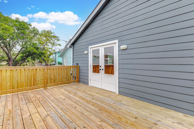 1324 Ursuline St, Galveston, TX 77550 - wooden terrace featuring french doors