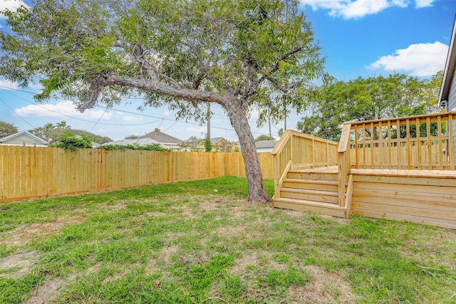 1324 Ursuline St, Galveston, TX 77550 - view of yard with a deck