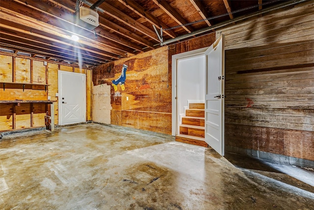 1324 Ursuline St, Galveston, TX 77550 - garage featuring wood walls
