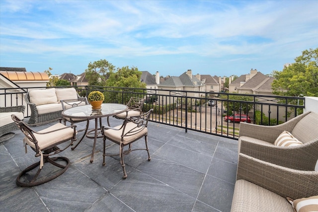 view of patio / terrace featuring a balcony