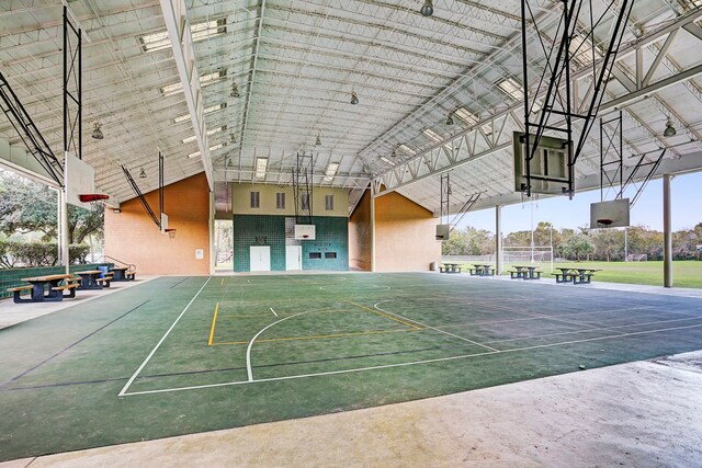 view of basketball court with a healthy amount of sunlight