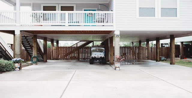 view of patio / terrace featuring a carport