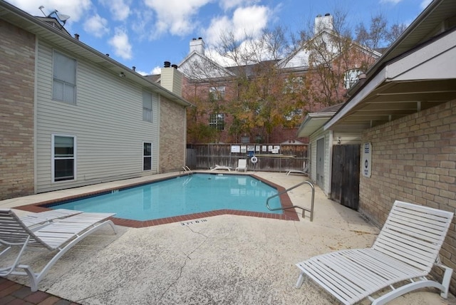 view of pool with a patio