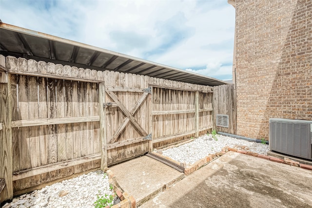 view of patio / terrace with central AC unit