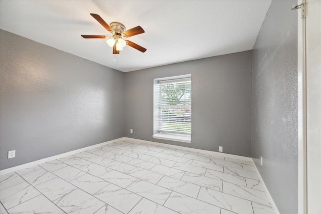 empty room with ceiling fan