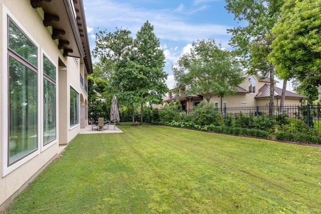 view of yard featuring a patio