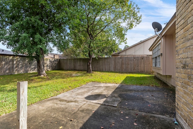 view of yard with a patio area