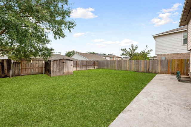 view of yard featuring a patio