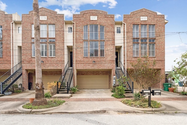 view of building exterior featuring a garage