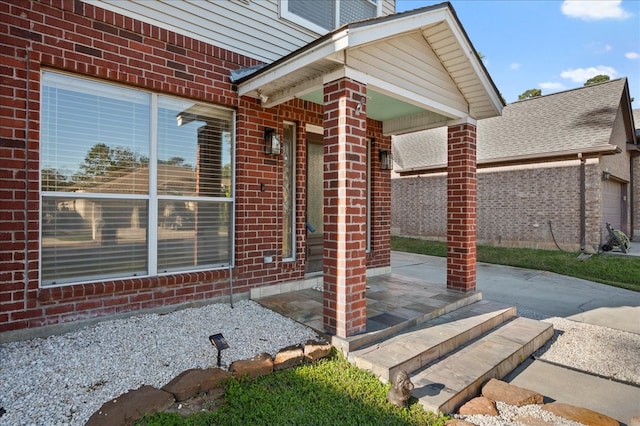 view of patio featuring covered porch