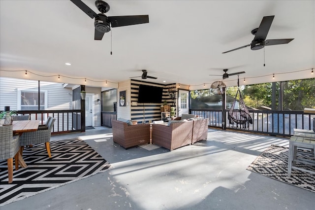 view of patio with an outdoor living space