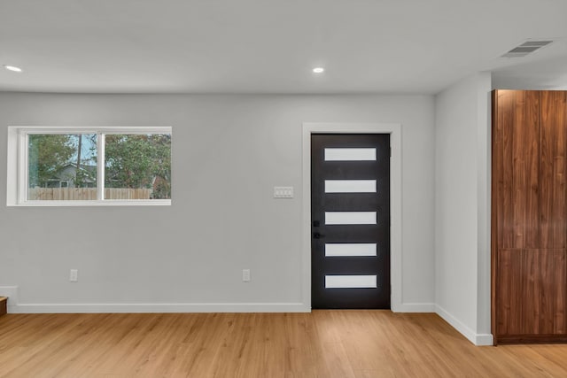 entrance foyer featuring light hardwood / wood-style flooring