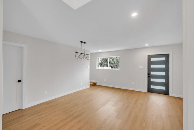 interior space with light wood-type flooring