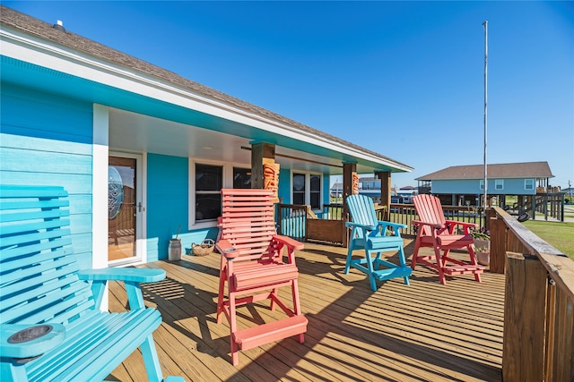 view of wooden deck