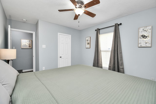 bedroom with ceiling fan