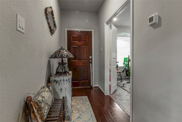 entryway featuring dark hardwood / wood-style floors