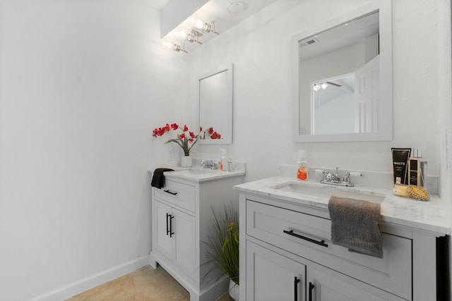 bathroom featuring tile patterned floors and vanity