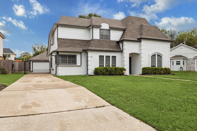 view of front of house with a front yard