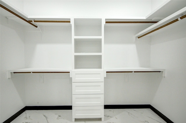 view of walk in closet