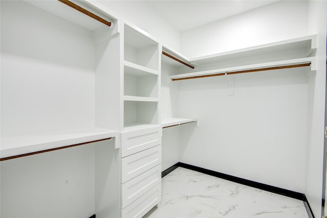 view of walk in closet