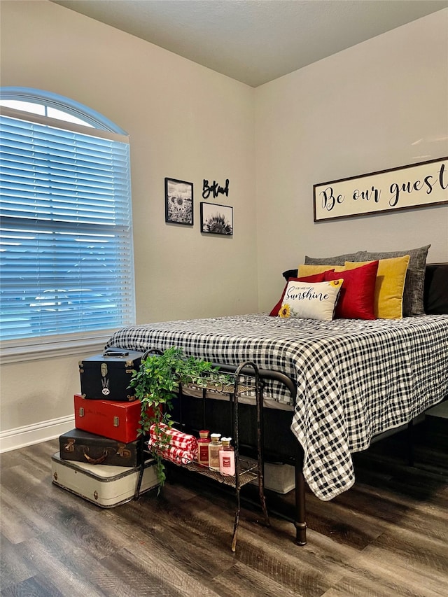 bedroom featuring hardwood / wood-style floors