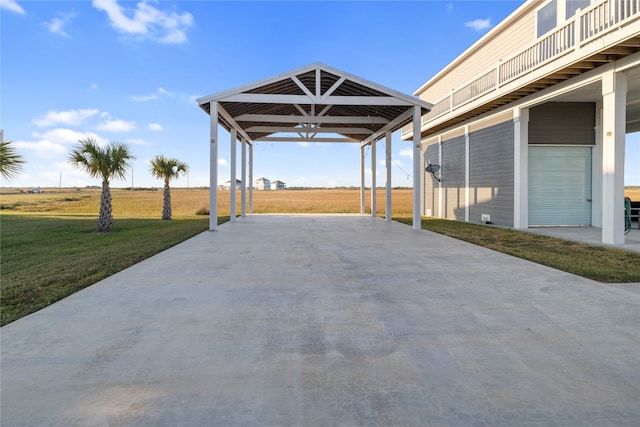 view of patio / terrace featuring a carport