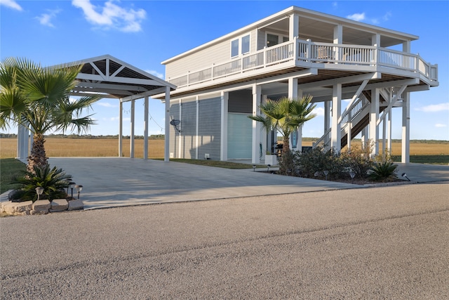 view of front of property with a carport