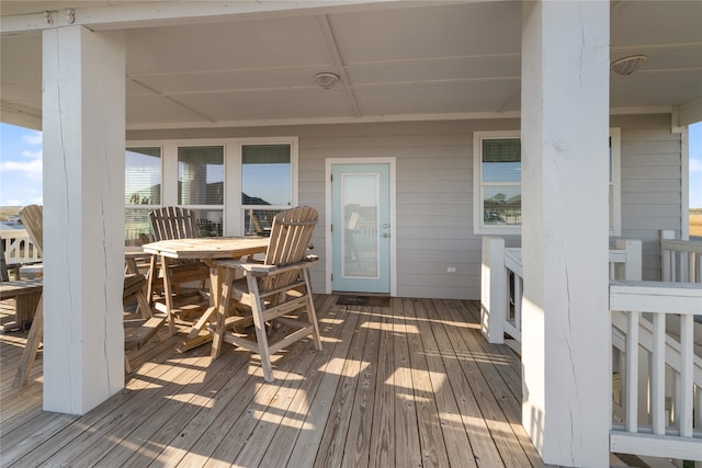 view of wooden terrace