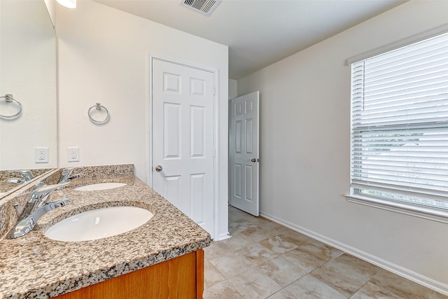 bathroom with vanity