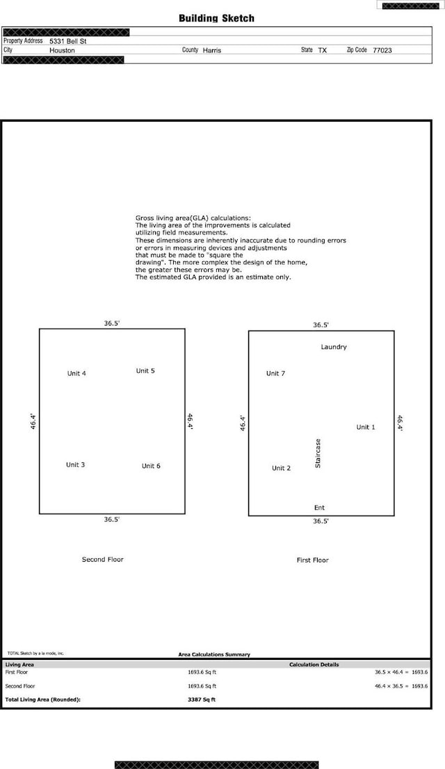 5331 Bell St, Houston, TX 77023 - plan
